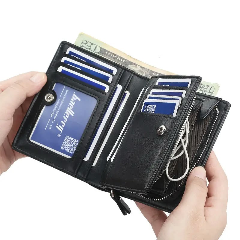 BaleBally Business Leather Wallet With Wrist Strap For Men