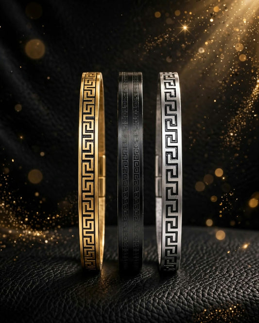 Versace Inspired Design Luxury Greek Pattern Bracelet