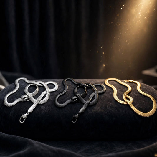 Snake Chain For Men | 6mm Flat Herringbone