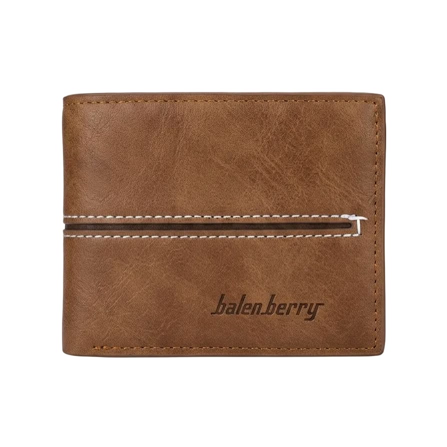 Balen berry Leather Wallet For Men-Stylish White Stitch Wallet With Box