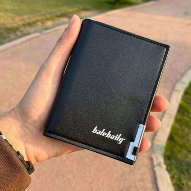 BaleBally Business Leather Wallet With Wrist Strap For Men