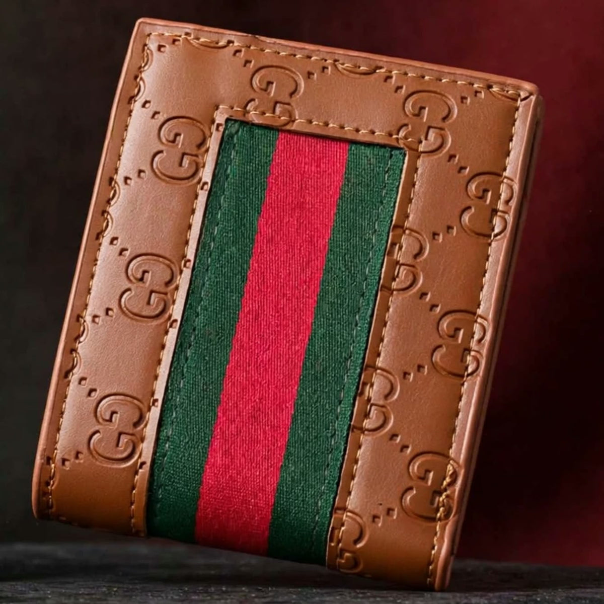 Premium Wallet For Men-Embossed GG Leather Wallet With Box